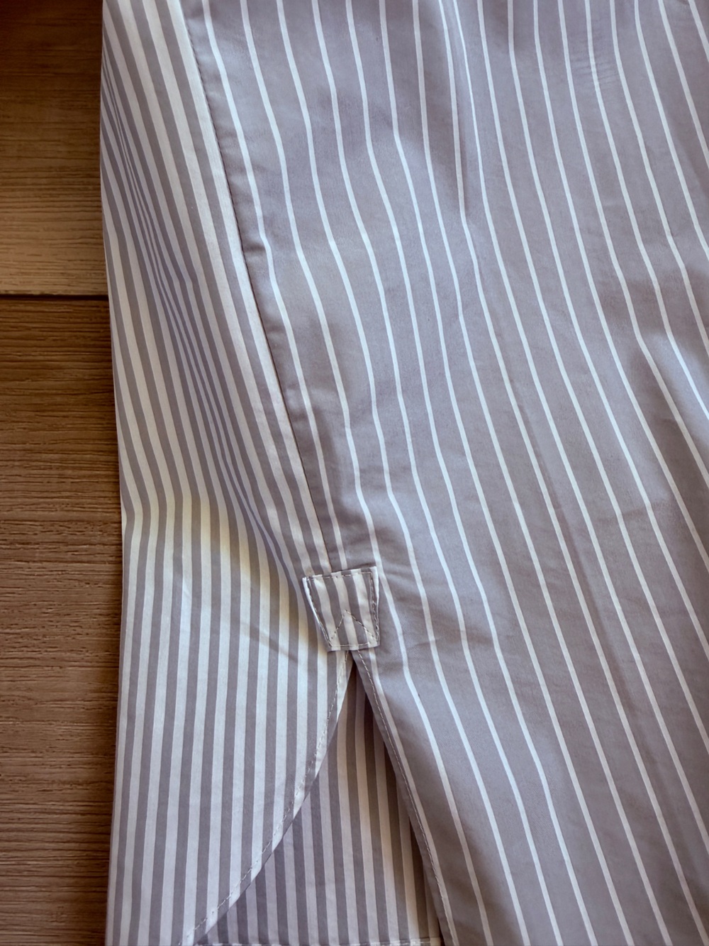 Theory Striped Band Collared Preppy Shirt Medium - Picture 10 of 10